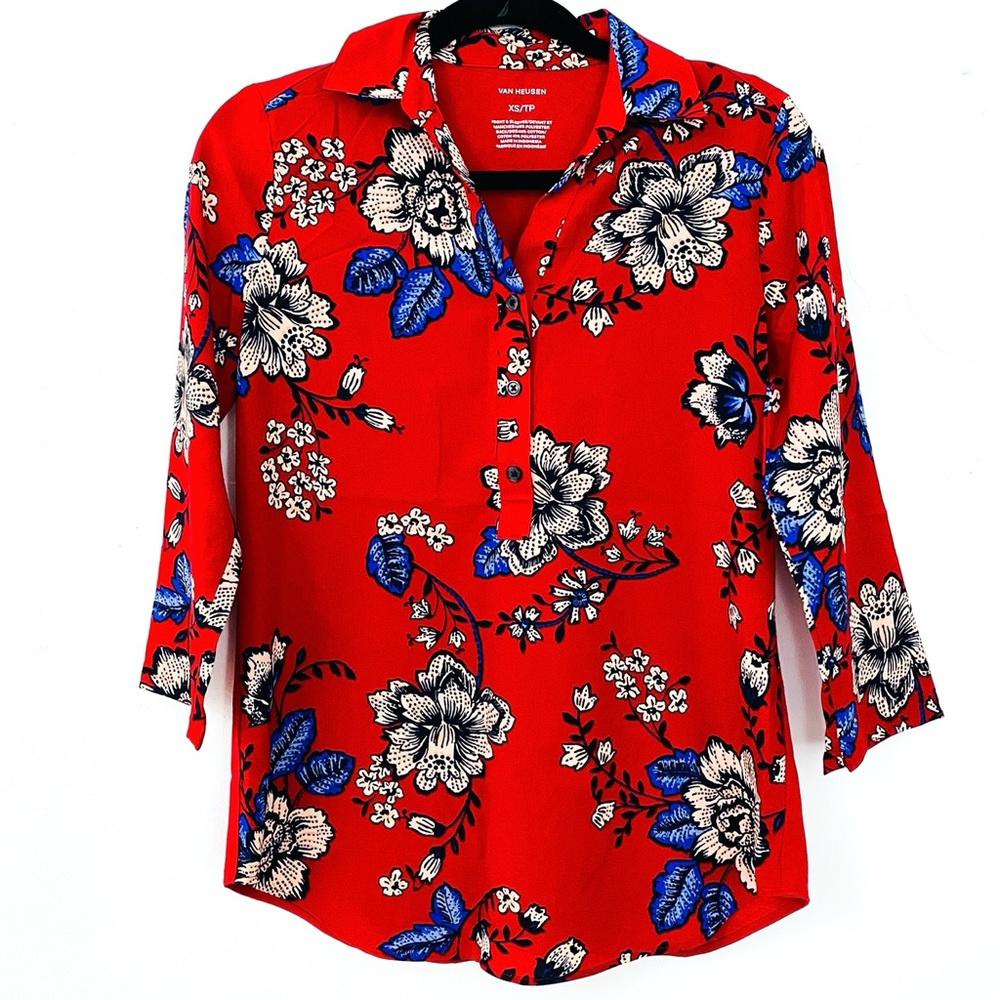 VAN HEUSEN RED BLOUSE